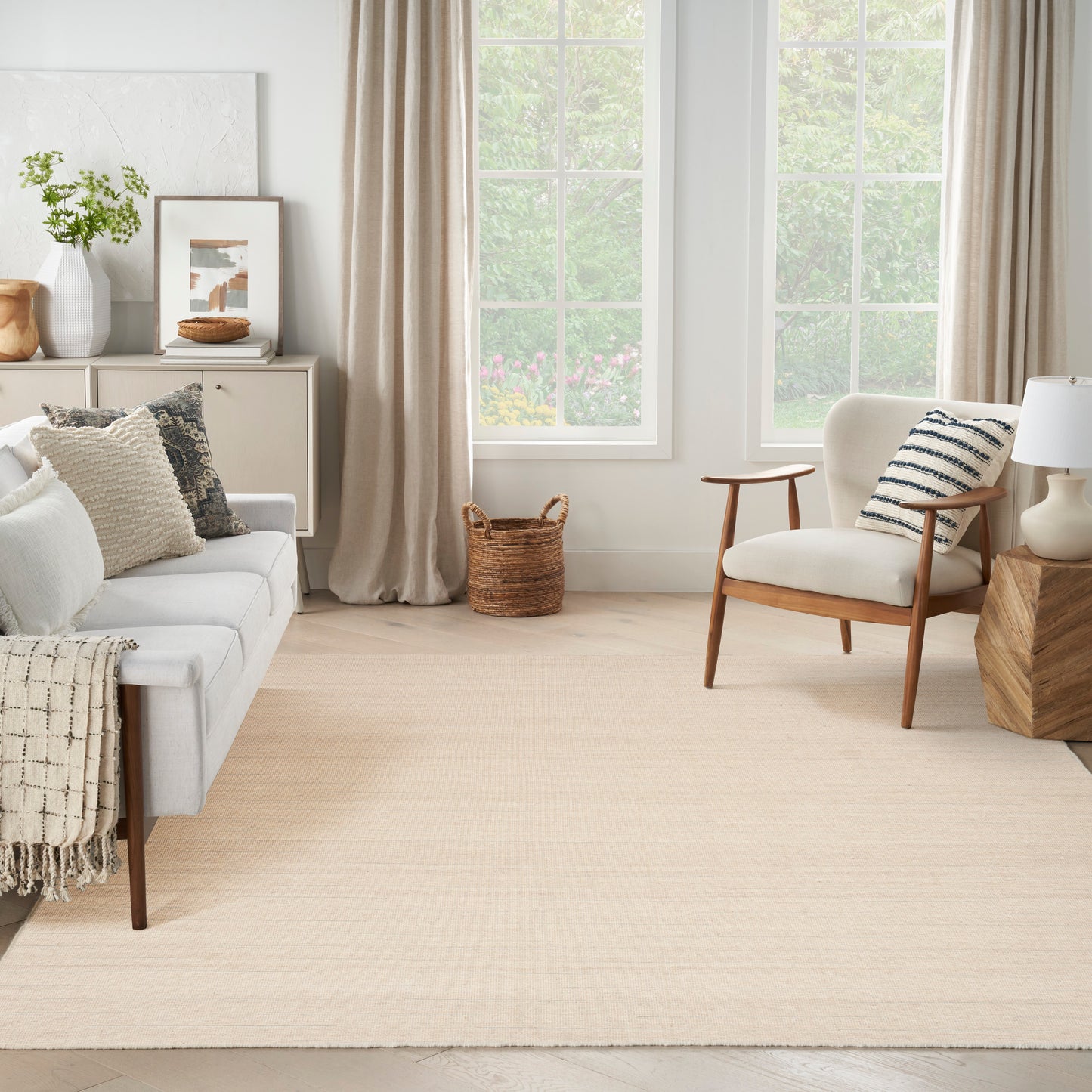 Nourison Interweave 5'3" x 7'3" Beige Modern Indoor Rug