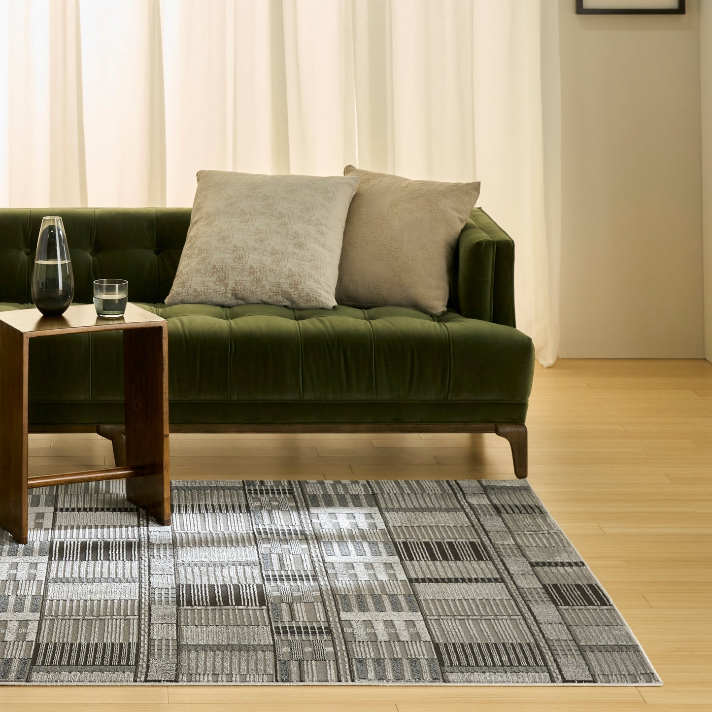 Nourison Nordic 5' x 7' Black Grey Modern Indoor Rug