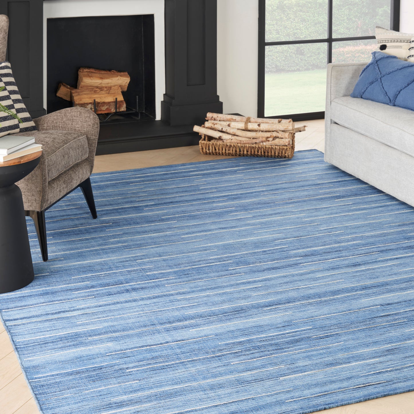 Nourison Interweave 10' x 14' Denim Modern Indoor Rug
