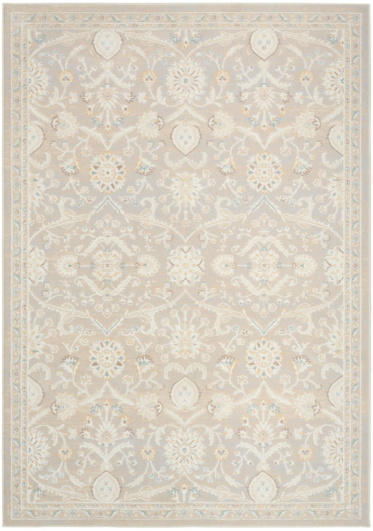 Nourison Isla 7'10" x 9'10" Light Grey Vintage Indoor Rug