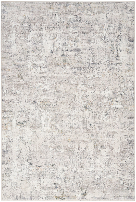 Nourison Distinctive 7'10" x 9'10" Ivory Grey Blue Modern Indoor Rug