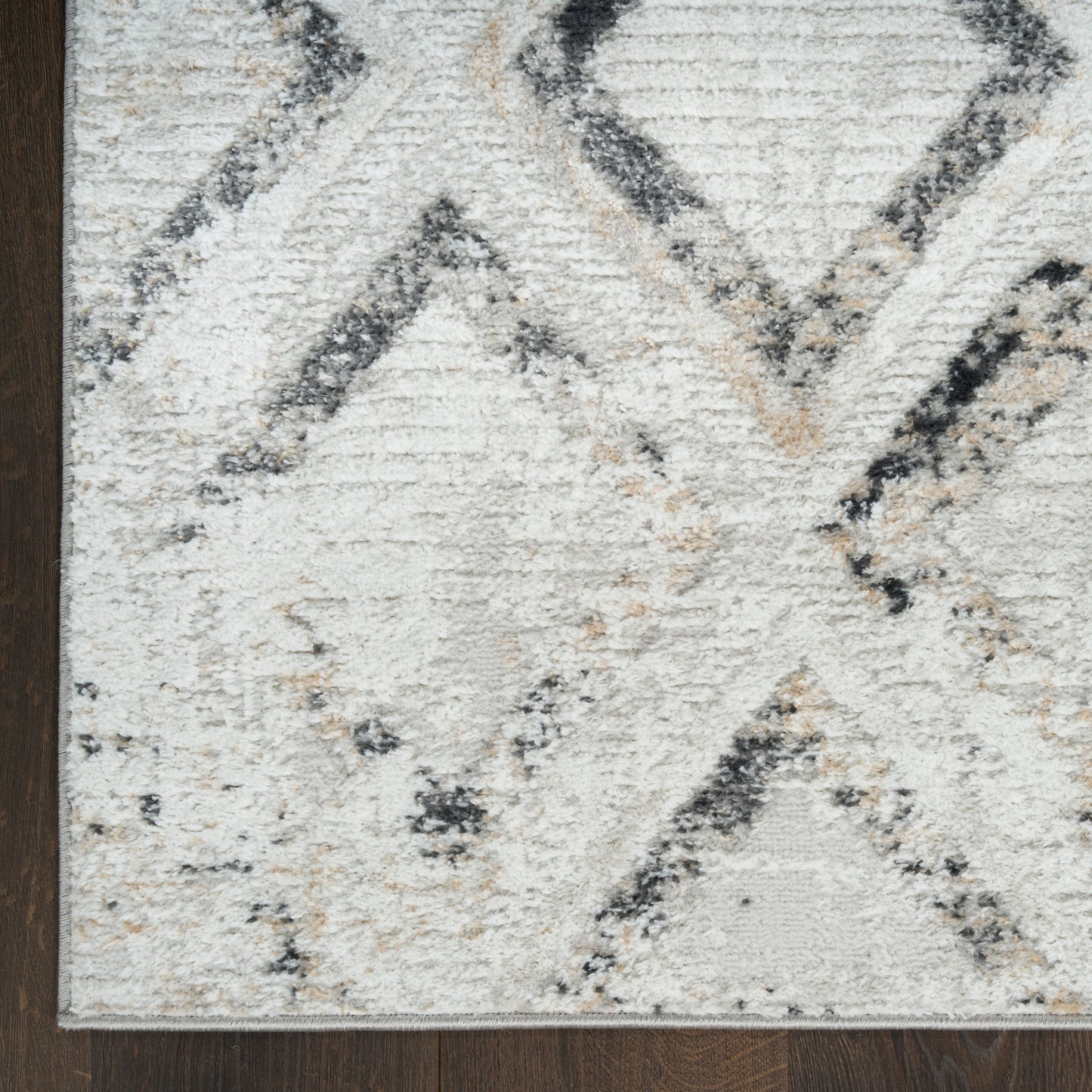 Nourison Dekor 7'10" x 9'10" Grey Charcoal Modern Indoor Rug