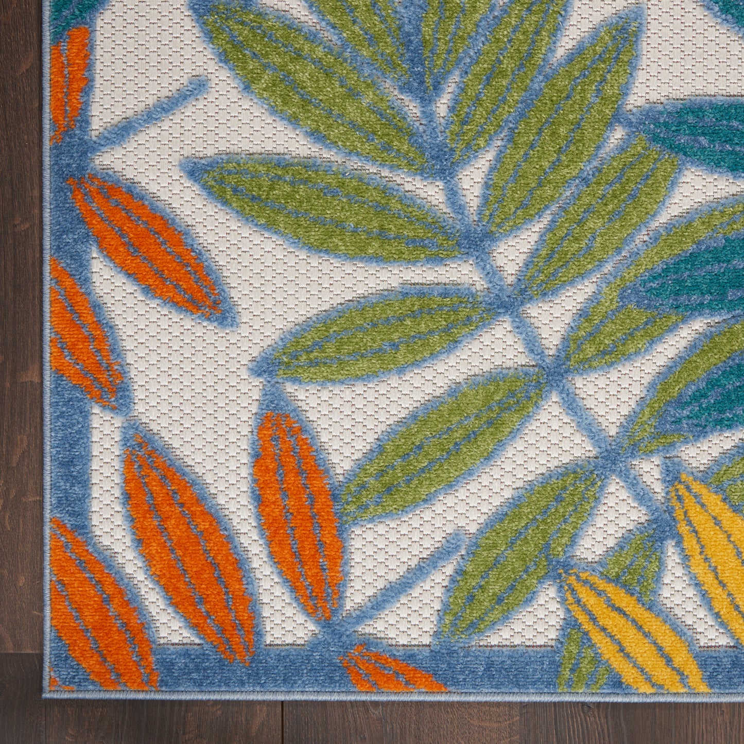 Nourison Aloha 7'10" x 10'6" Ivory/Multi Tropical Rug