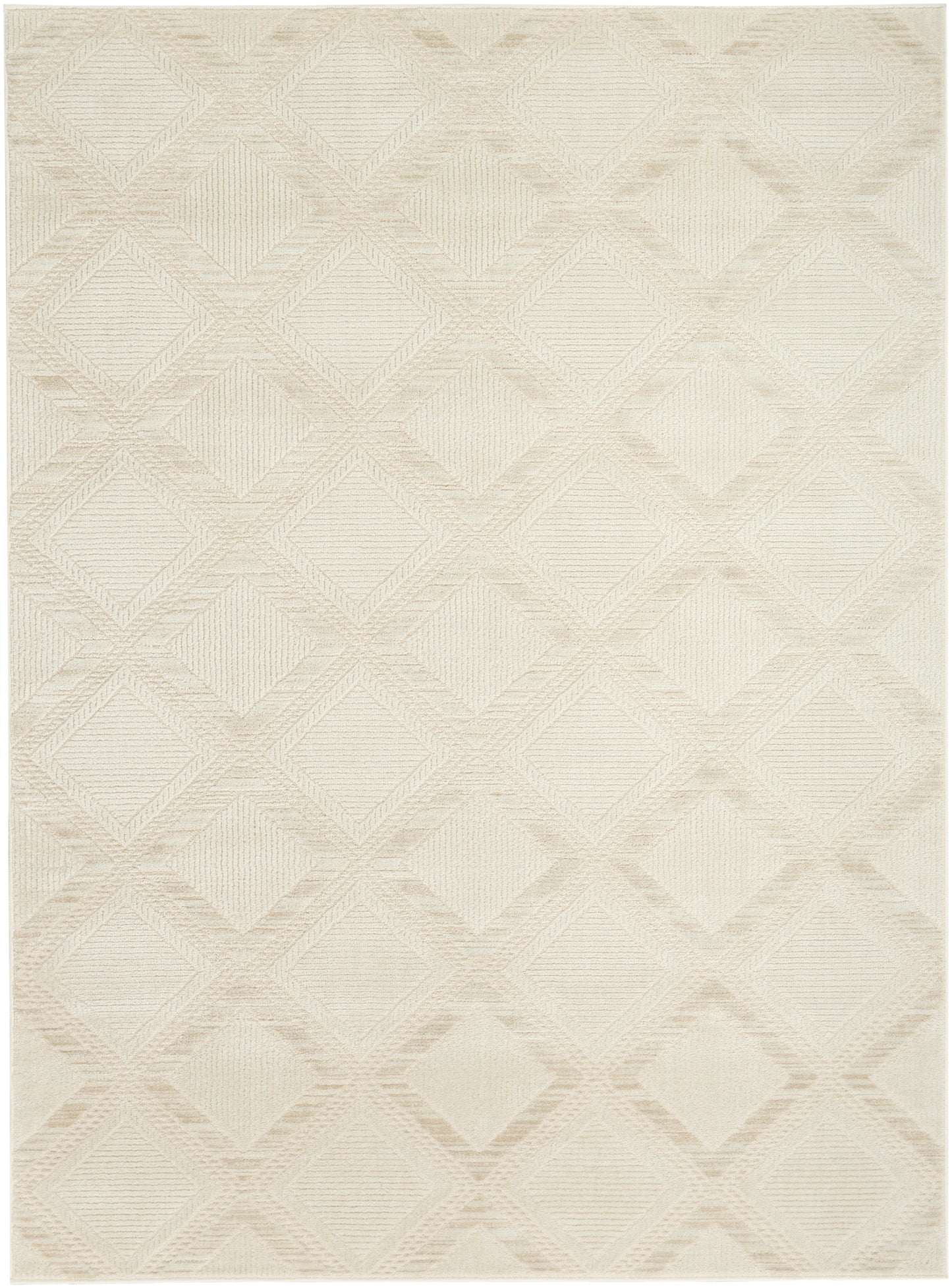 Nourison Serenity Home 3'11" x 5'11" Ivory Modern Indoor Rug