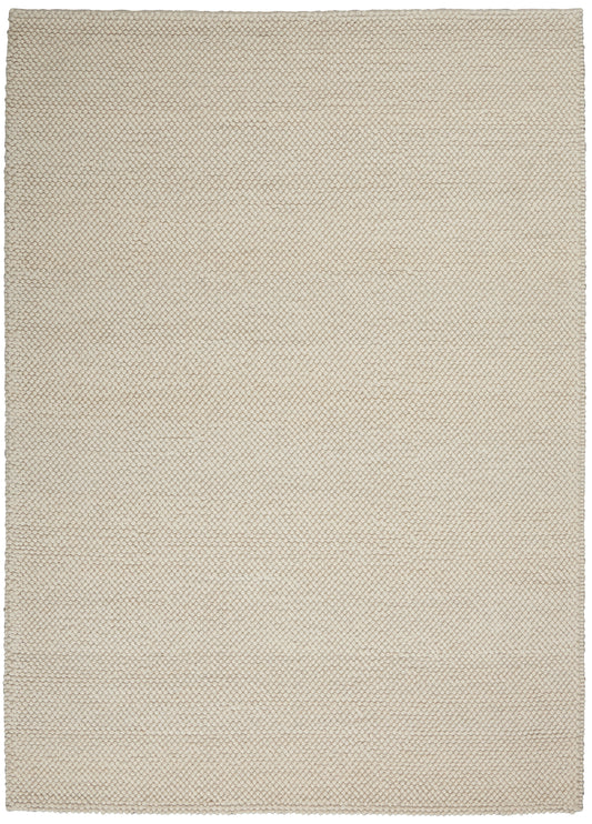 Calvin Klein Textured Dots 5'3" x 7'3" Cream Beach Indoor Rug