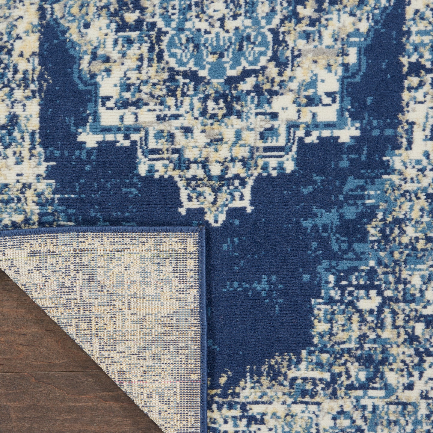 Nourison Grafix 2'3" x 12' Navy Blue Vintage Indoor Rug