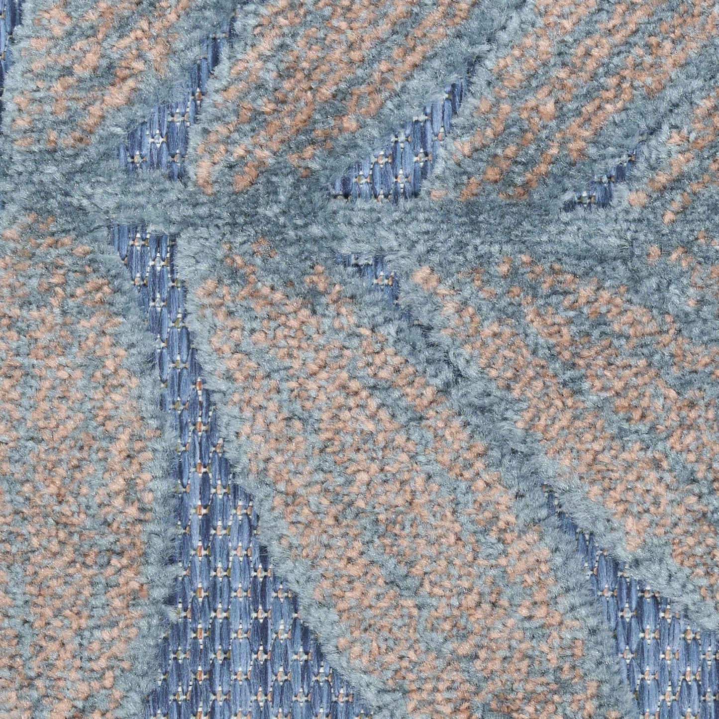 Nourison Aloha 7'10" x 10'6" Blue Rose Modern Rug