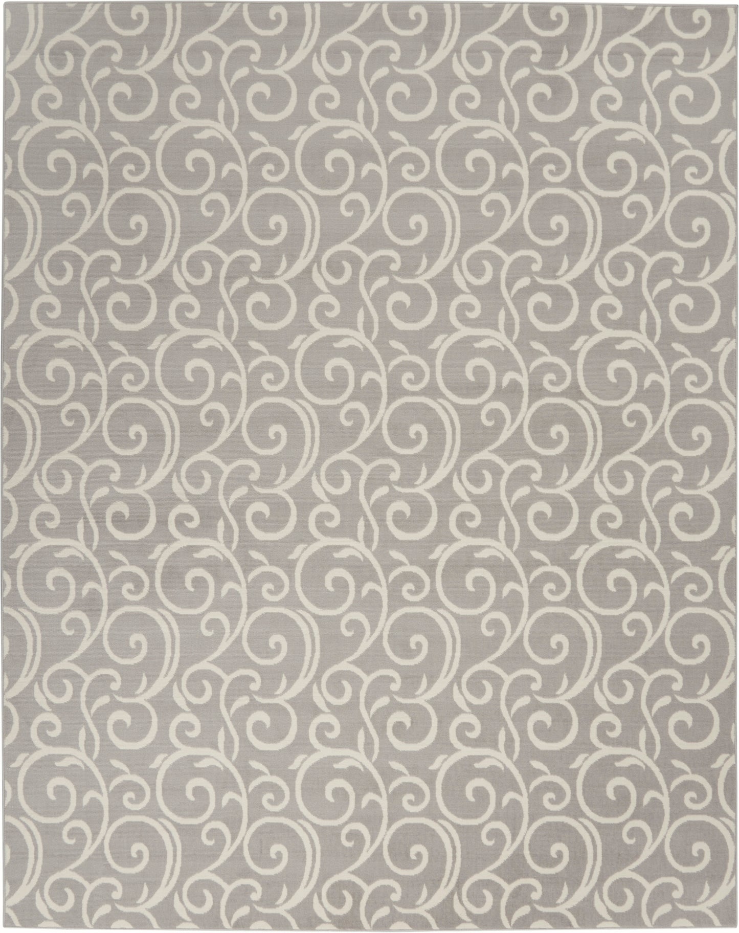 Nourison Grafix 8'6" x 12' Grey Contemporary Indoor Rug