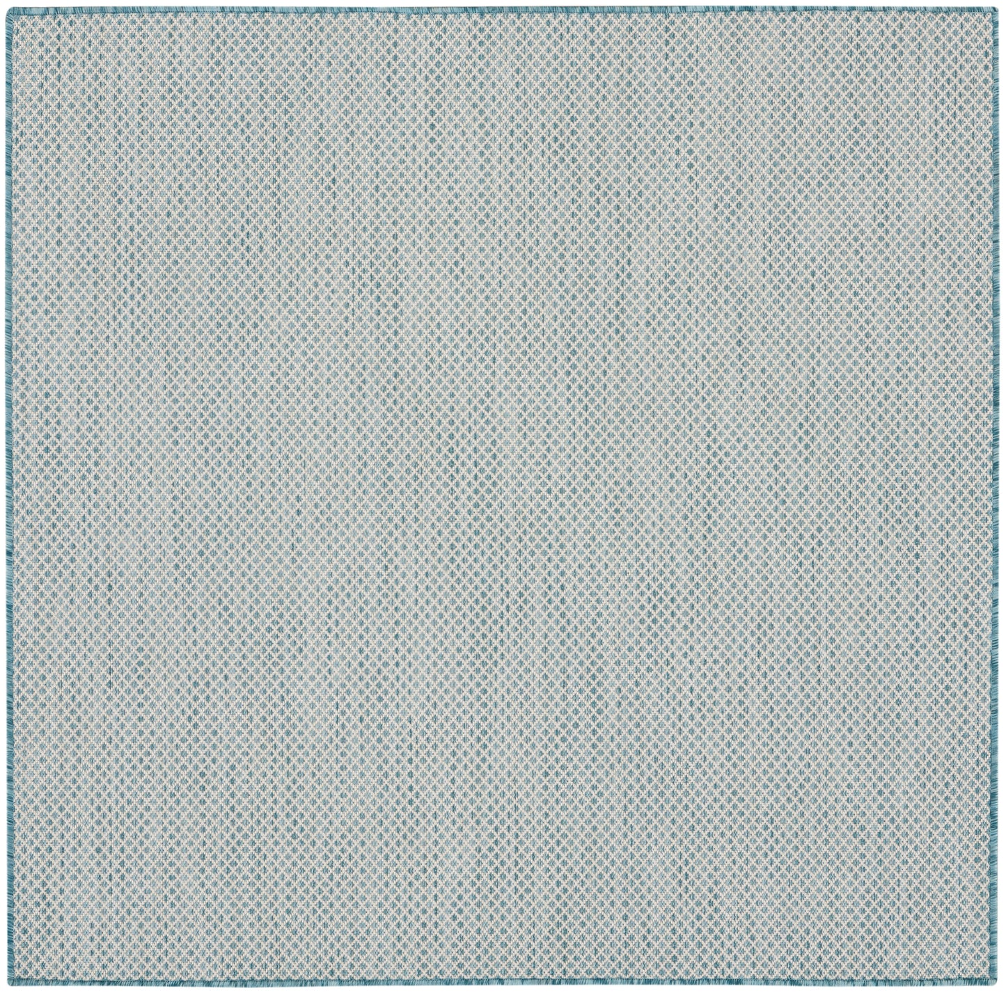 Nourison Courtyard 5' x Square Ivory Aqua Modern Rug