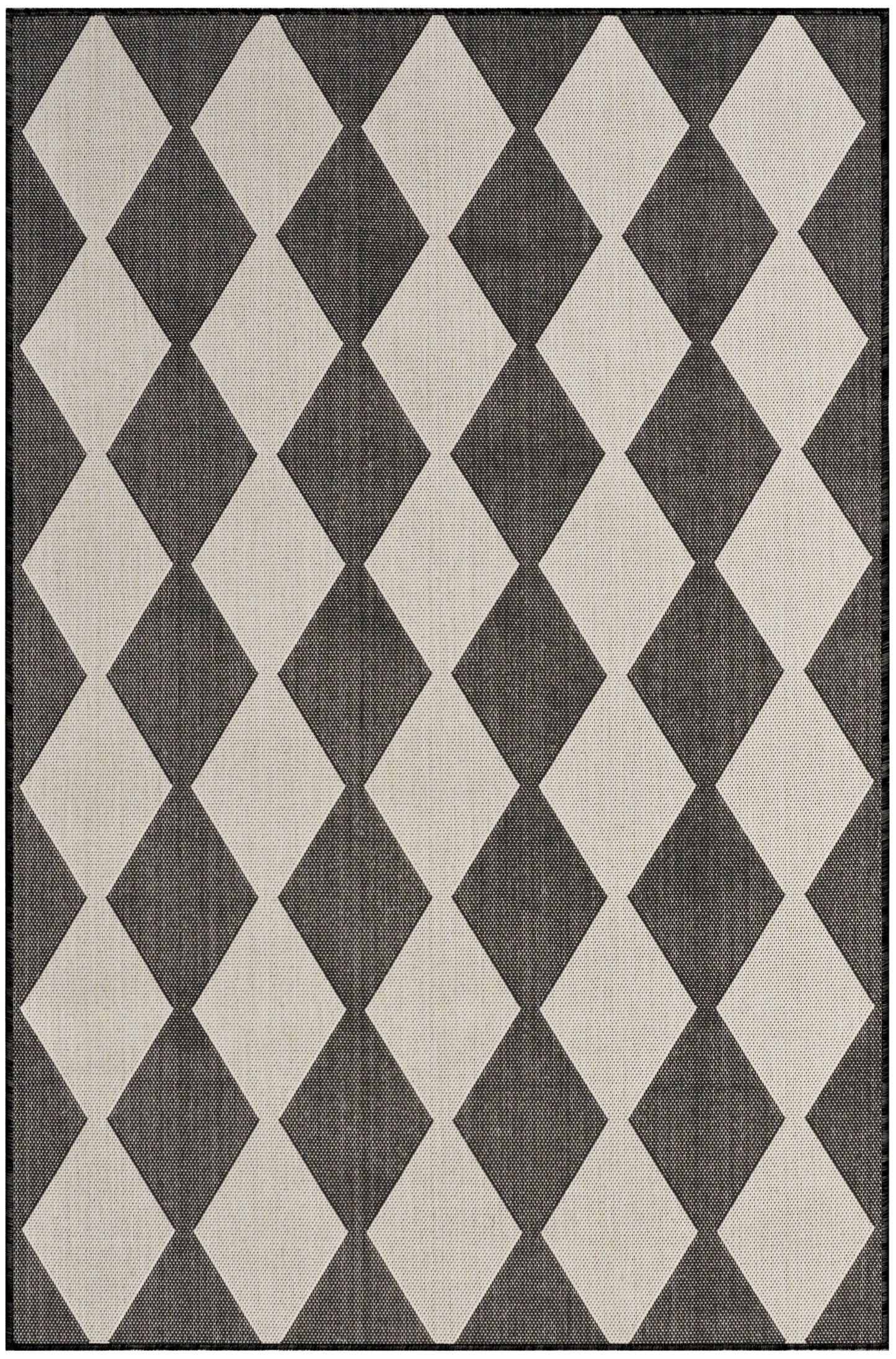 Nourison Positano 4' x 6' Black Modern Rug