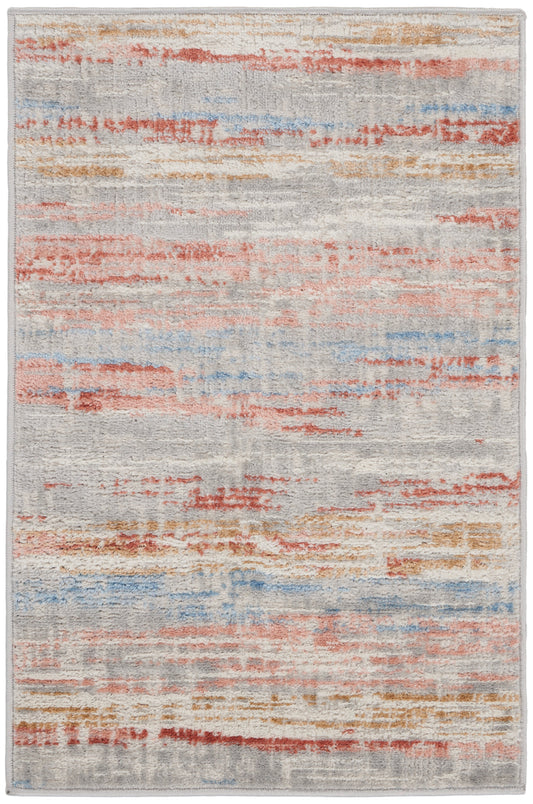 Nourison Elation 2' x 3' Ivory Multicolor Modern Indoor Rug