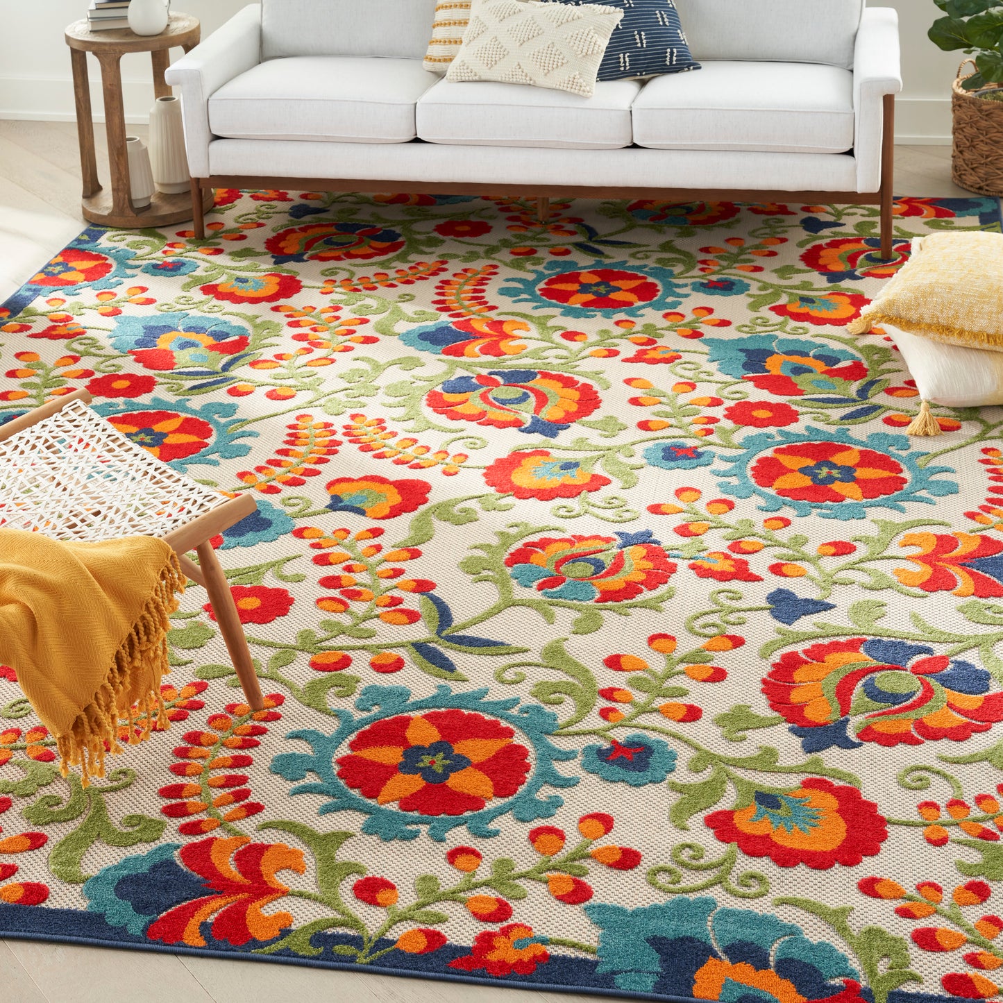 Nourison Aloha 12' x 15' Multicolor Farmhouse Rug