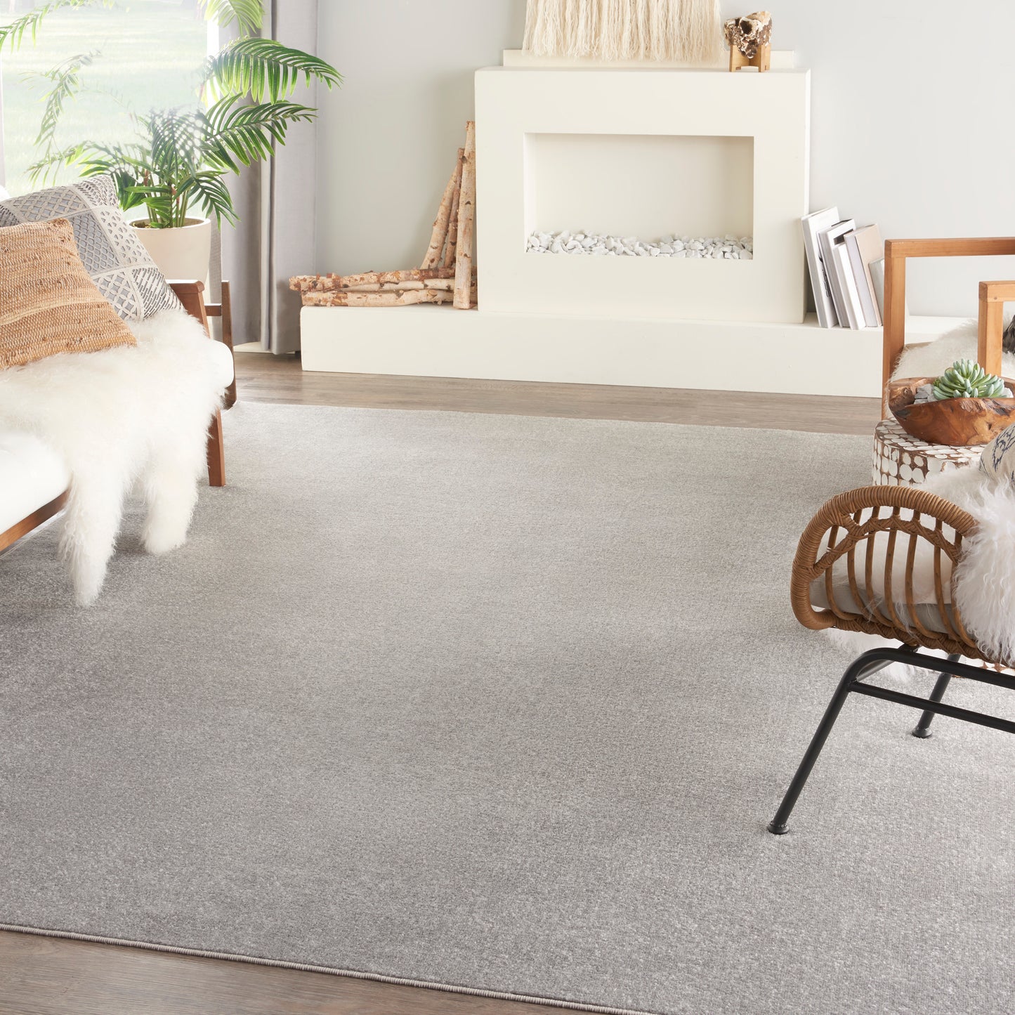 Nourison Nourison Essentials 8' x 11' Silver Grey Outdoor Rug