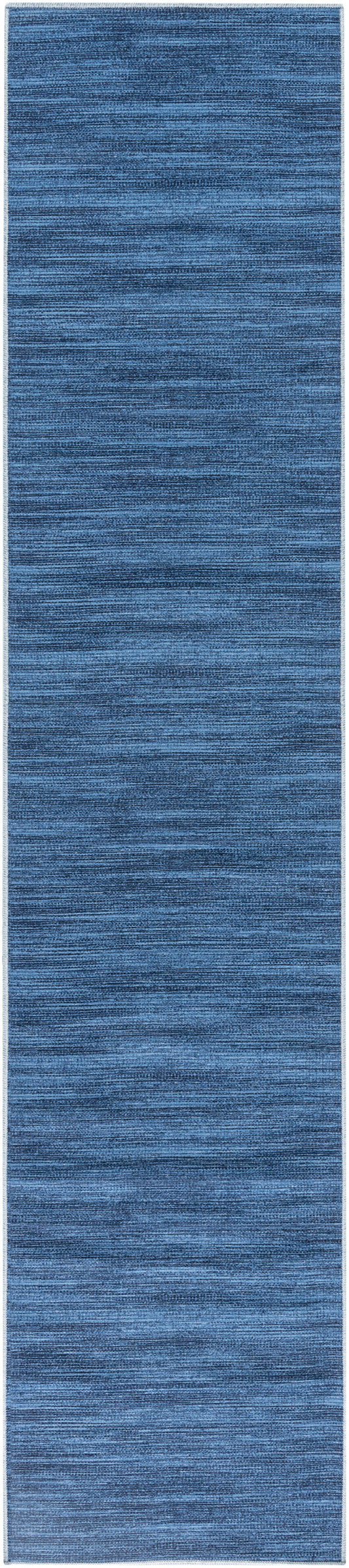 Nourison Nourison Washables 2'2" x 10' Blue Modern Indoor Rug