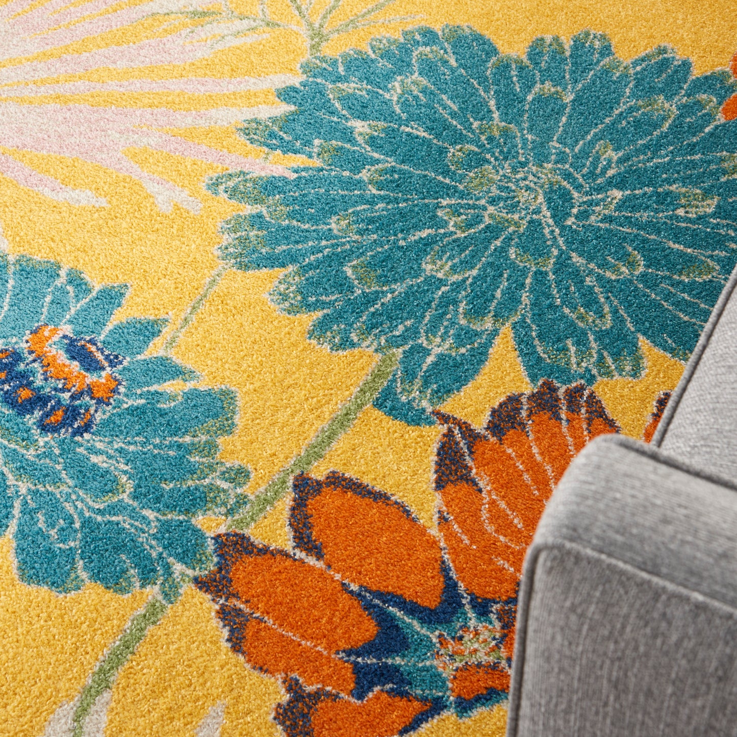 Nourison Allur 4' x 6' Yellow Multicolor Contemporary Indoor Rug