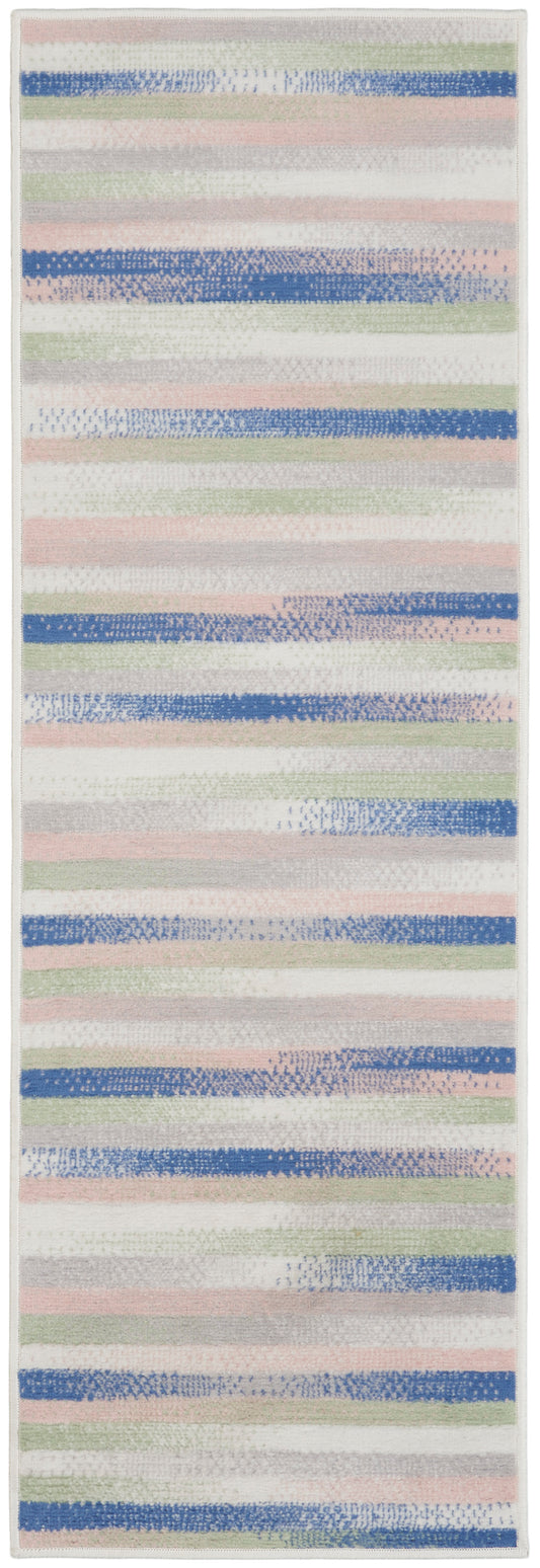 Nourison Whimsicle 2' x 6' Ivory Multicolor Modern Indoor Rug