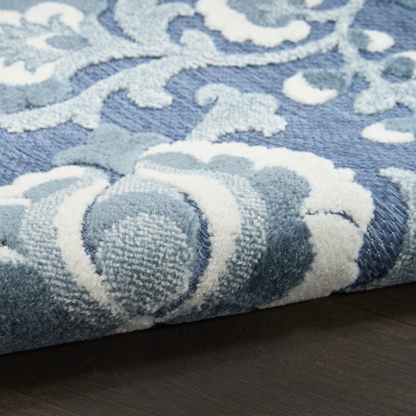 Nourison Aloha 7'10" x 10'6" Blue Farmhouse Rug