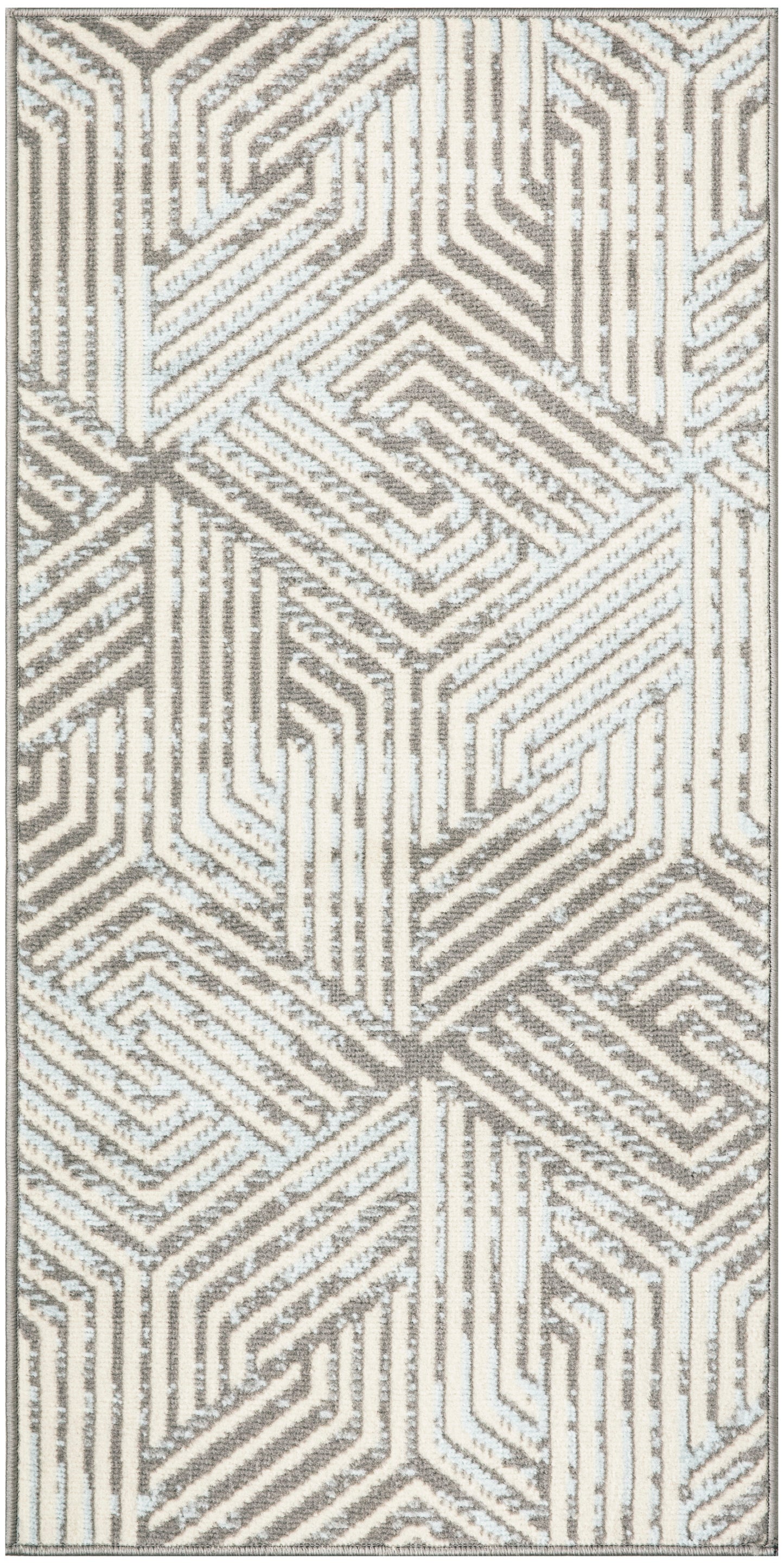 Nourison Grafix 2' x 4' Grey Modern Indoor Rug