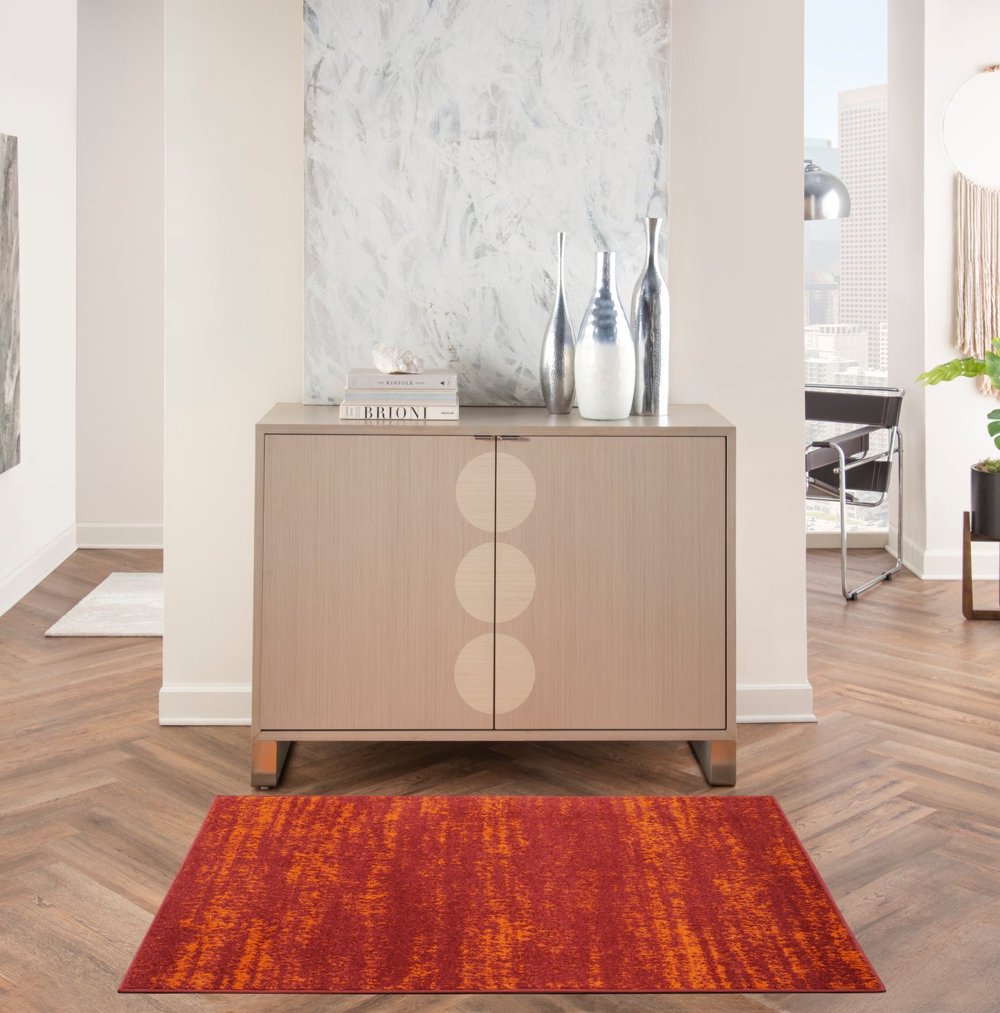 Nourison Nourison Essentials 3' x 5' Red Modern Rug