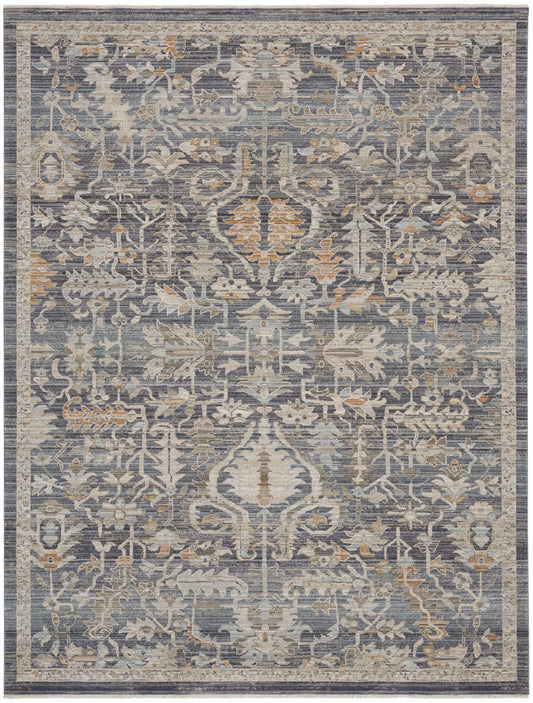 Nourison Lynx 9'10" x 13'6" Navy Multicolor Vintage Indoor Rug