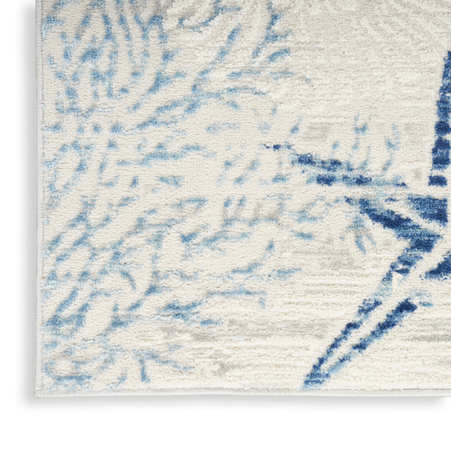 Nourison Seaside 2' x 3' Ivory Grey Blue Coastal, Nautical & Beach Indoor Rug