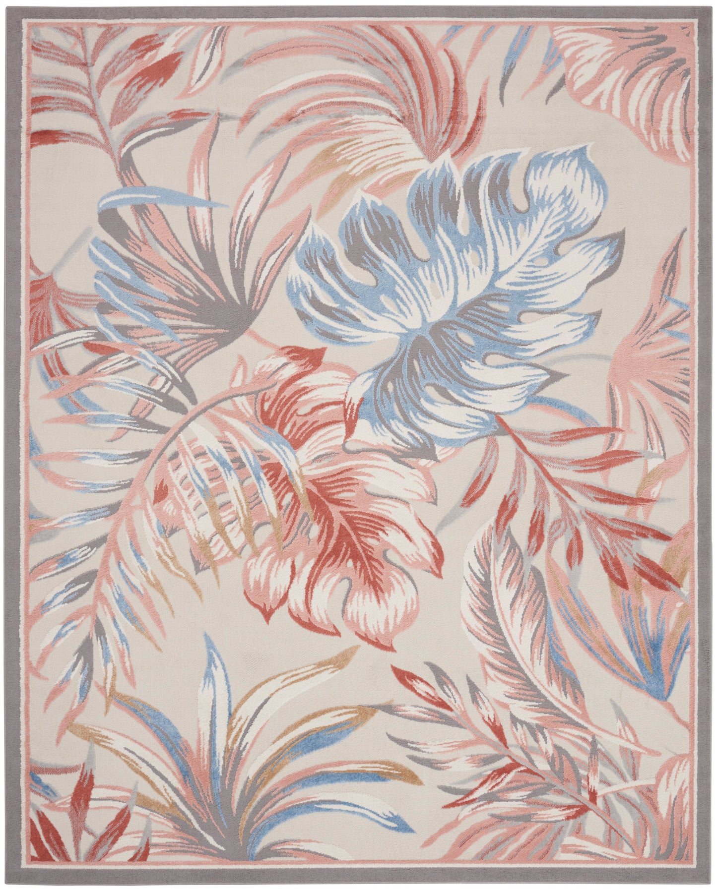 Nourison Seaside 7'10" x 9'10" Multicolor Tropical Indoor Rug