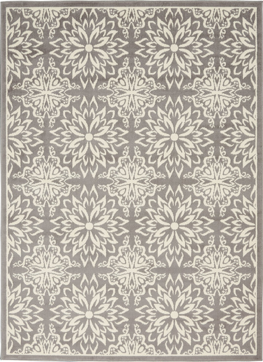 Nourison Jubilant 6' x 9' Ivory/Grey Farmhouse Indoor Rug