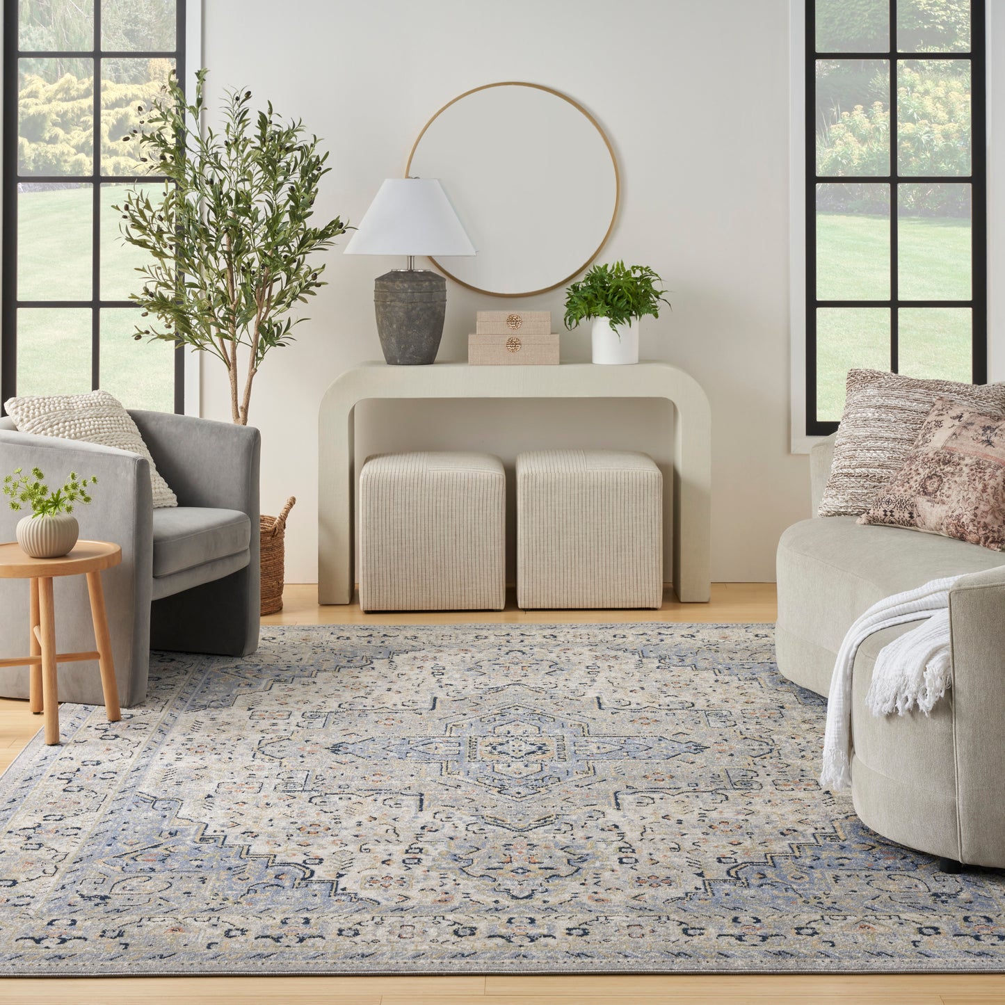 Nourison Nourison Essentials Persian 6' x 9' Blue Vintage Rug