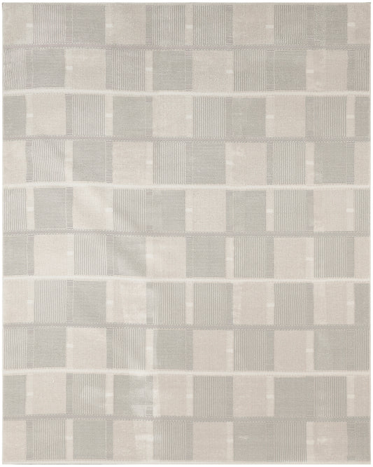 Nourison Nordic 8' x 10' Ivory Grey Modern Indoor Rug
