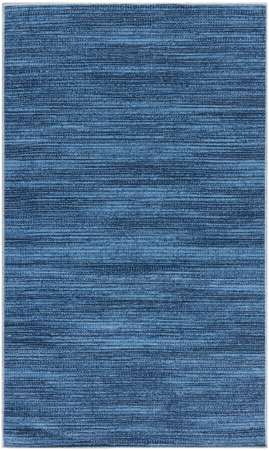 Nourison Nourison Washables 3' x 5' Blue Modern Indoor Rug