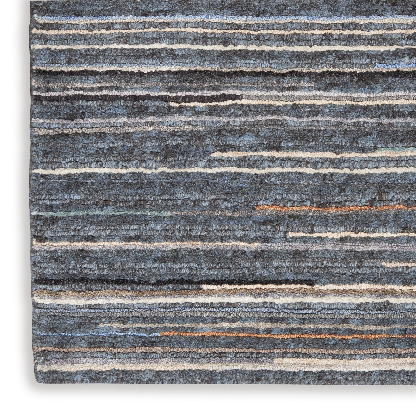Nourison Plateau 5'6" x 7'5" Blue Modern Indoor Rug