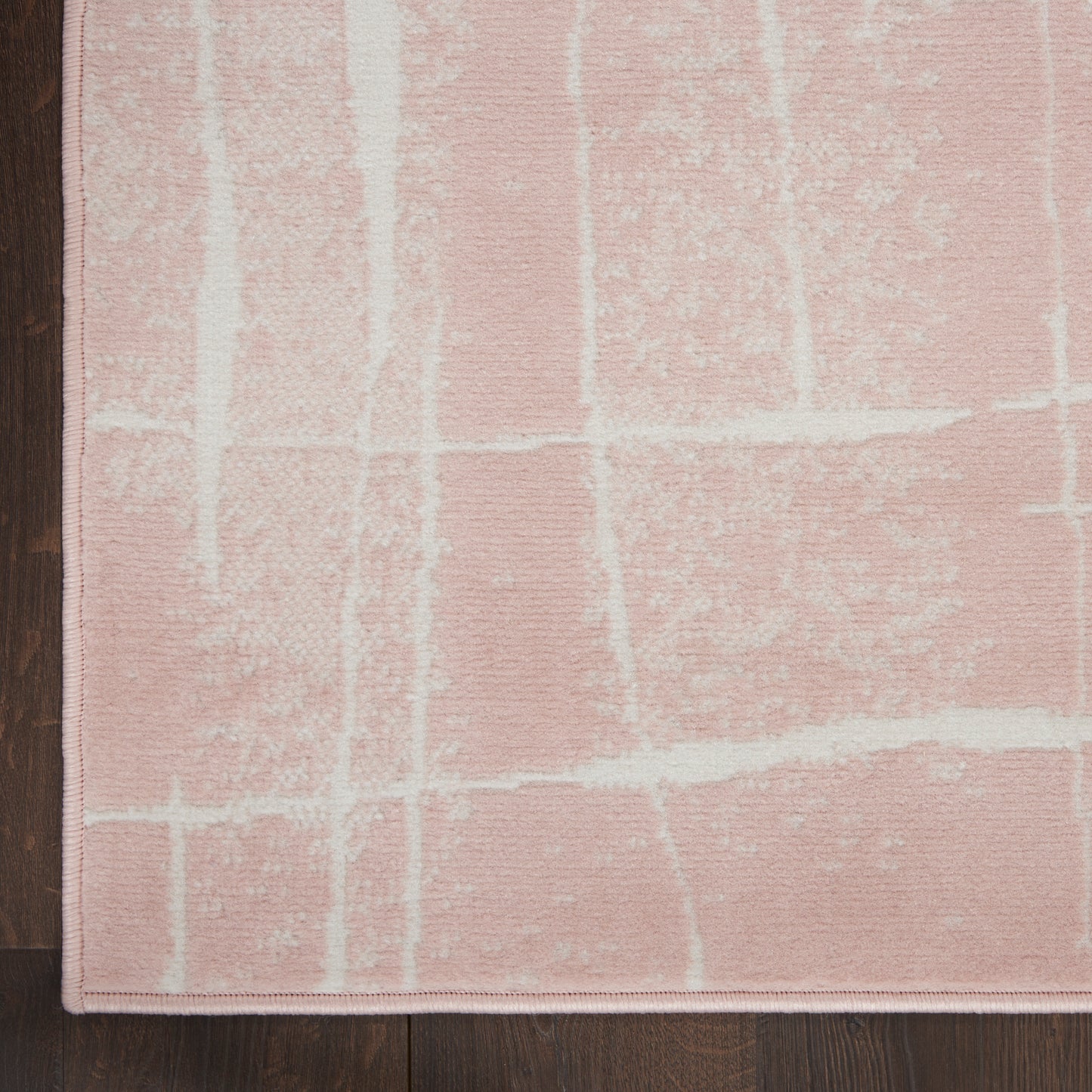 Nourison Whimsicle 4' x 6' Pink Ivory Modern Indoor Rug