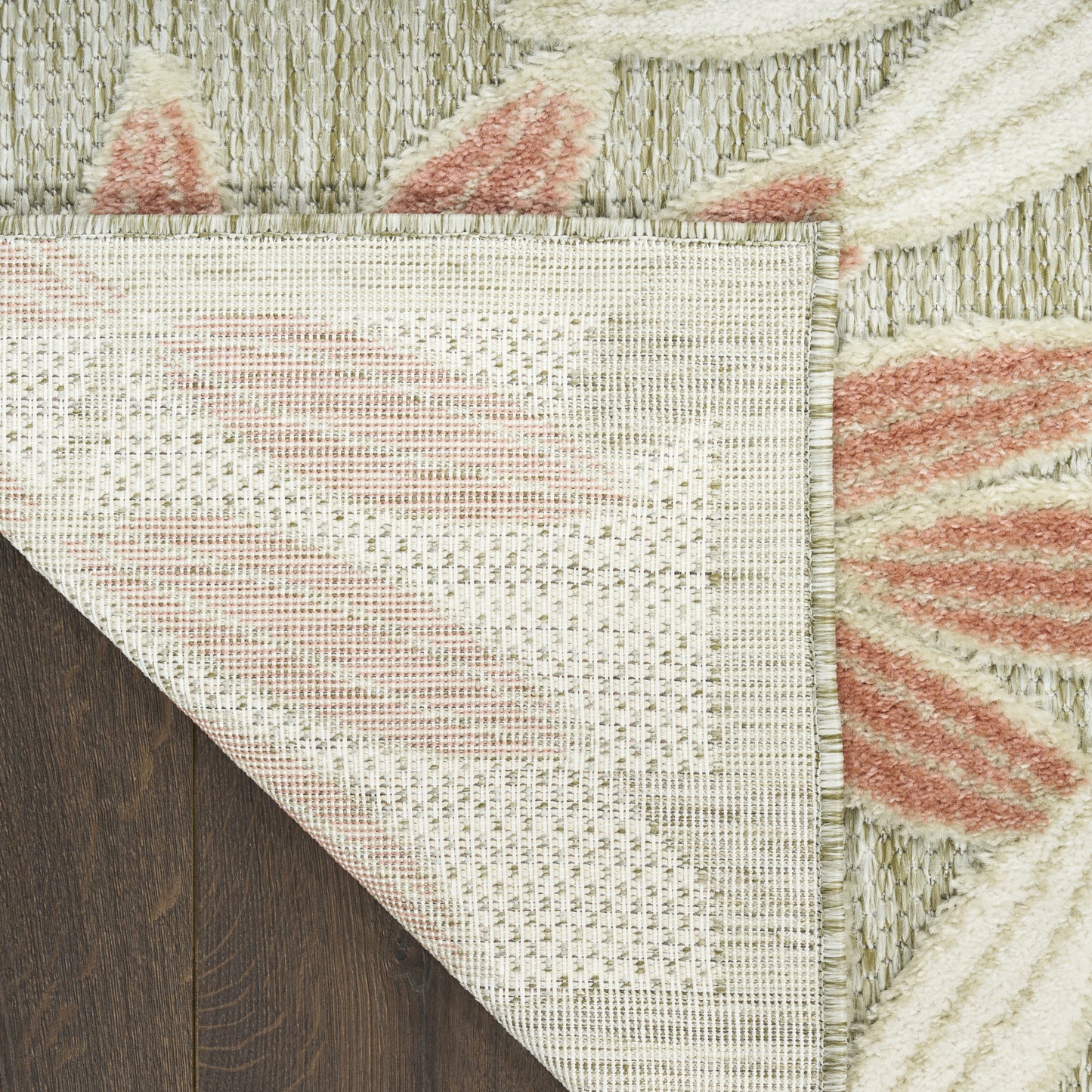 Nourison Aloha 2'8" x 4' Sage Rose Modern Rug