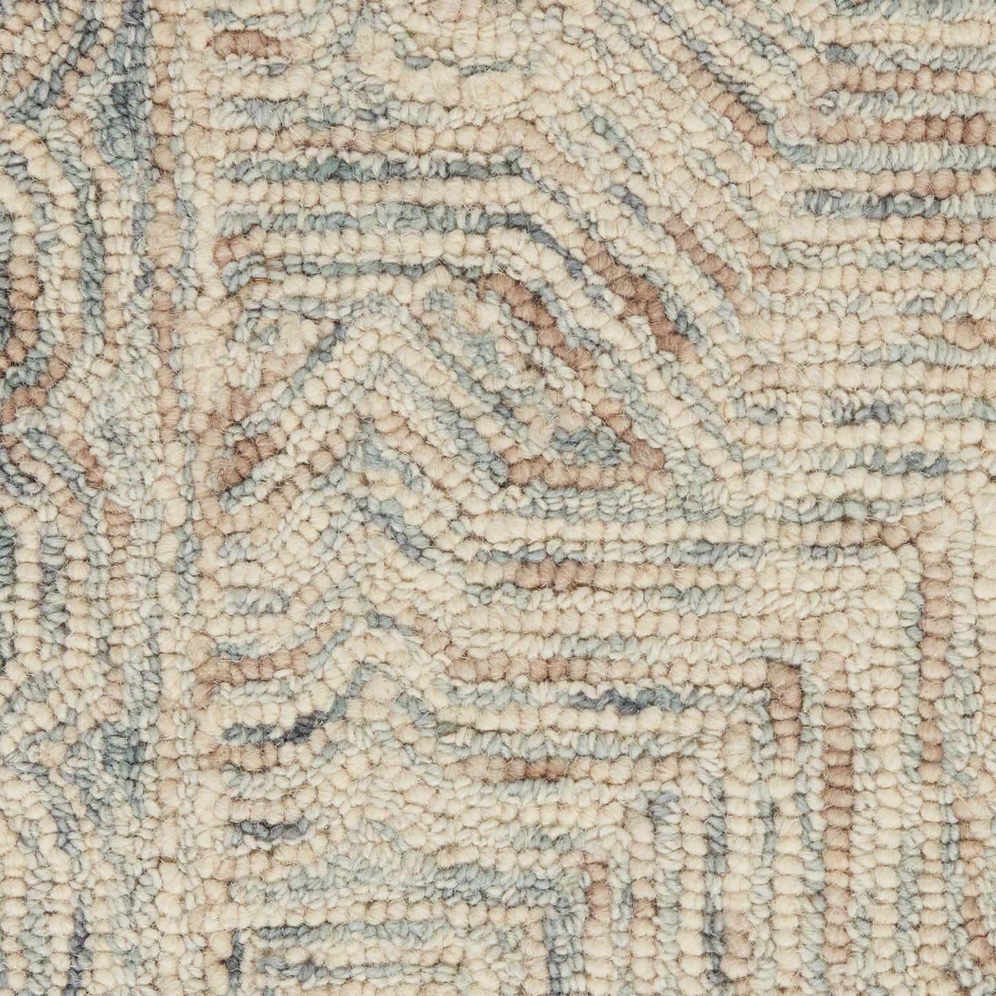 Nourison Interlock 8' x 10'6" Blue Ivory Bohemian Indoor Rug