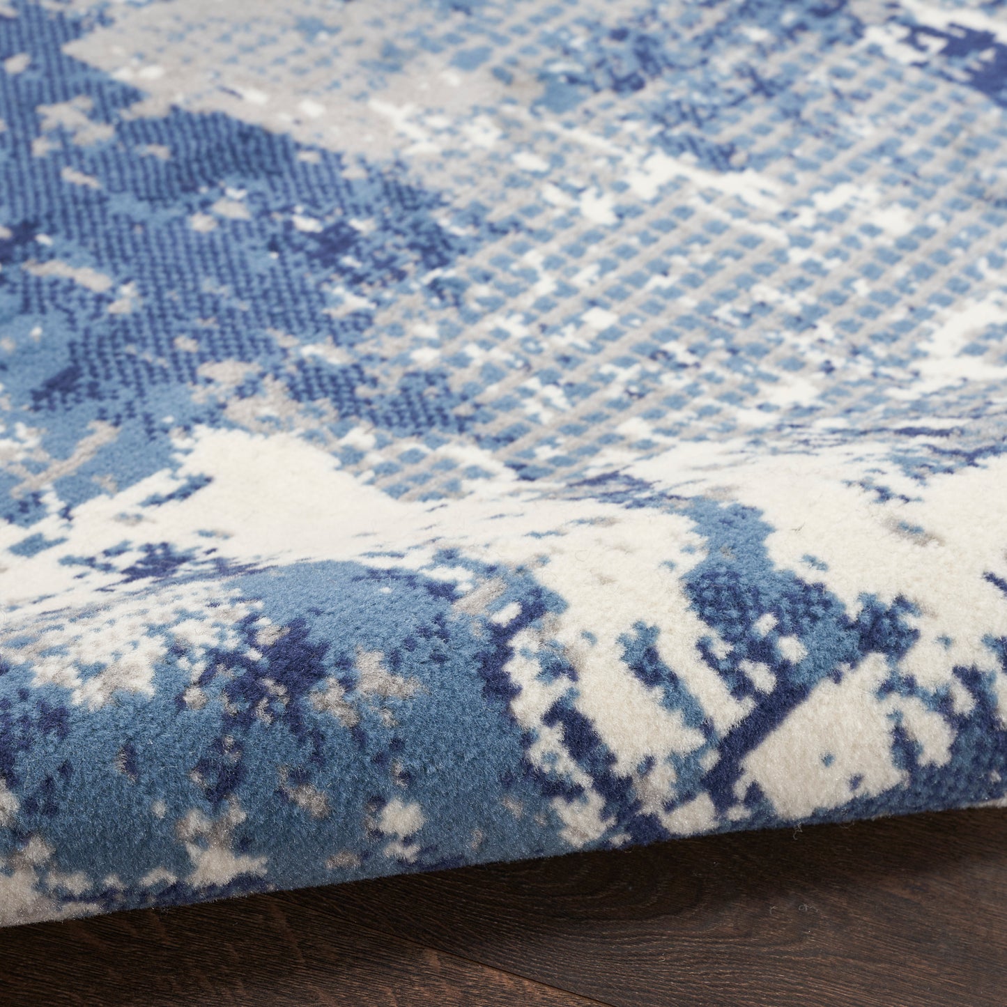 Nourison Grafix 2' x 4' Navy Blue Modern Indoor Rug