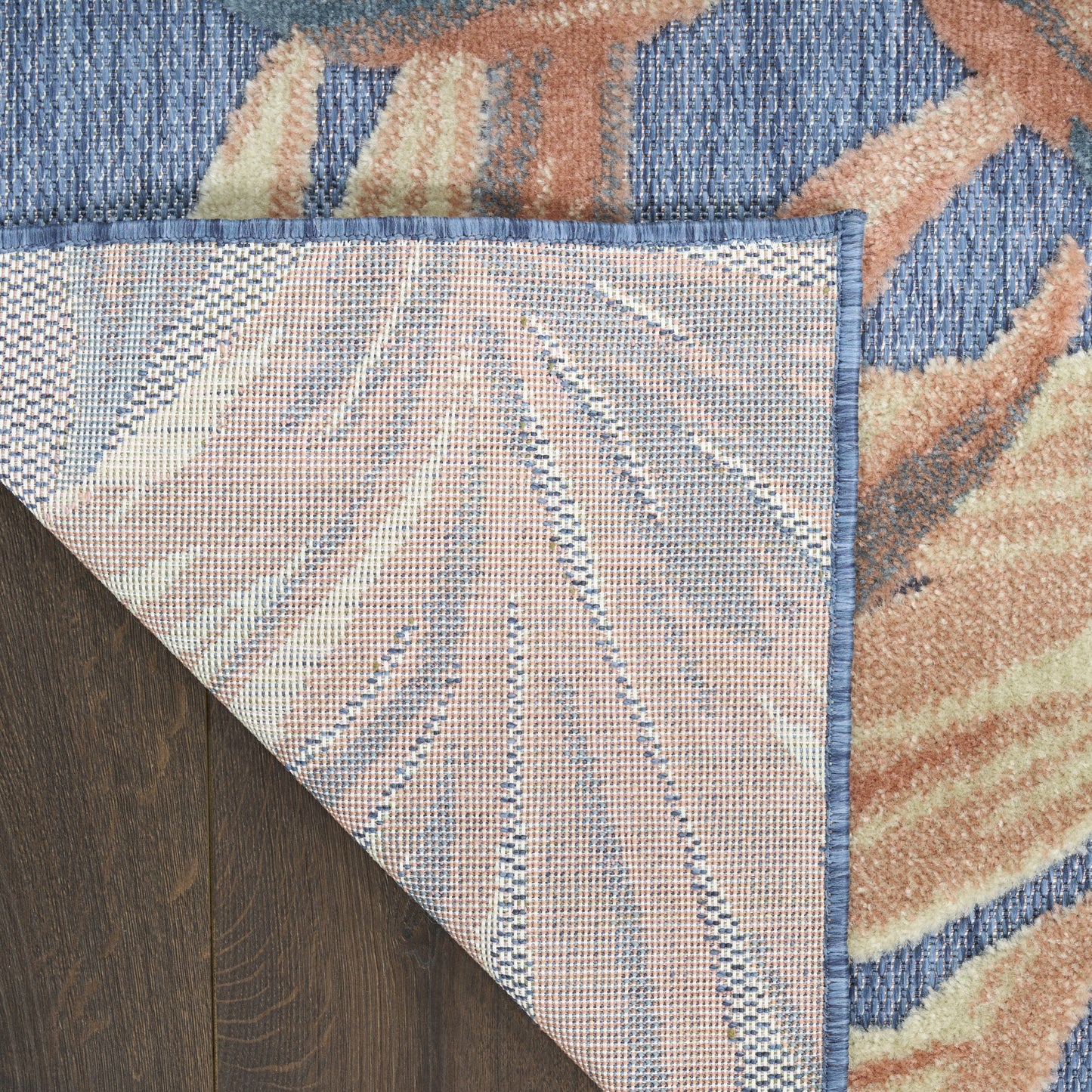 Nourison Aloha 2'8" x 4' Blue Rose Modern Rug