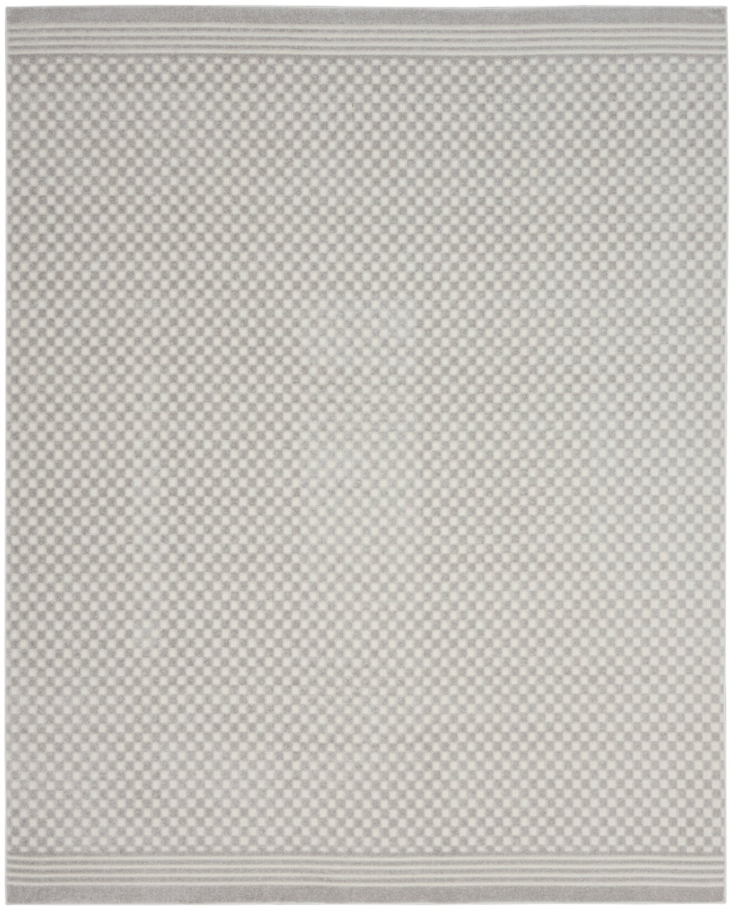 Nourison Care Free 7'10" x 9'10" Light Grey Modern Indoor Rug