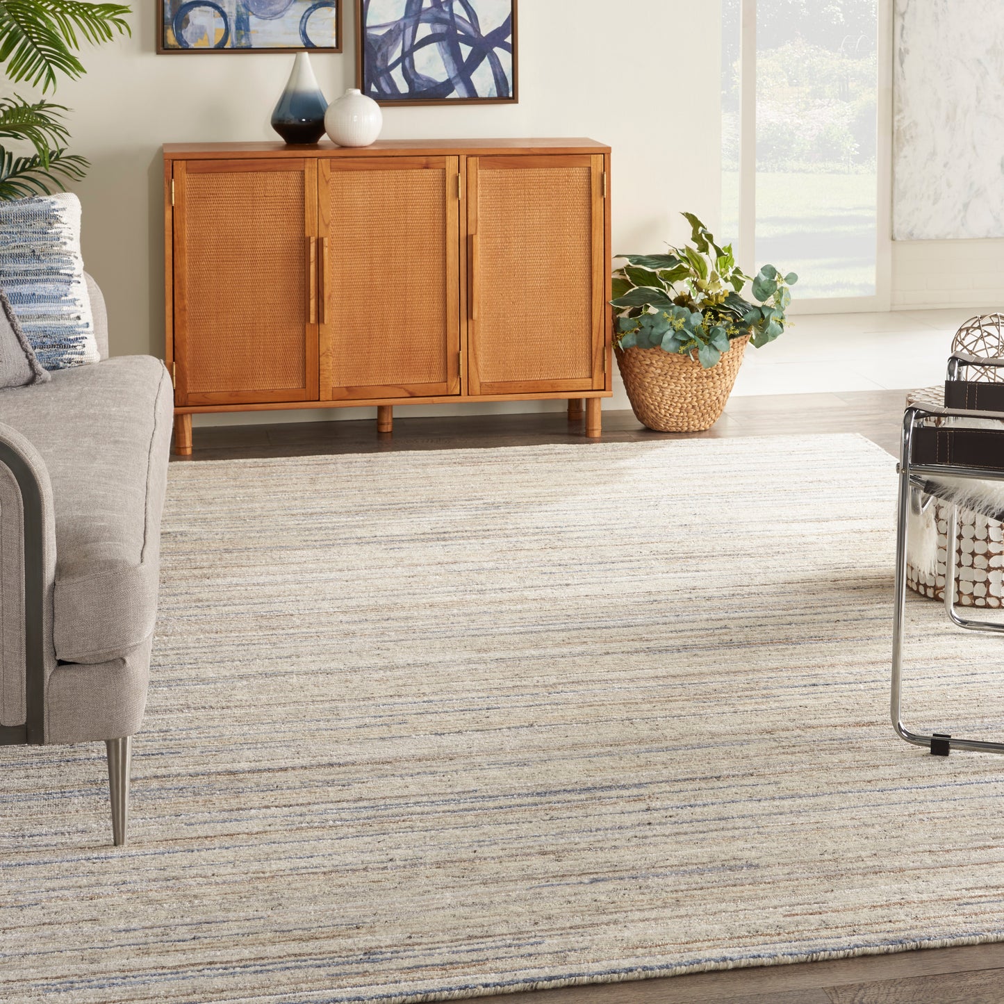 Nourison Plateau 8'6" x 11'6" Ivory Modern Indoor Rug