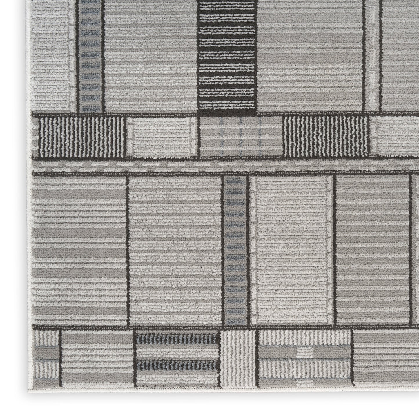 Nourison Nordic 4' x 6' Black Grey Modern Indoor Rug