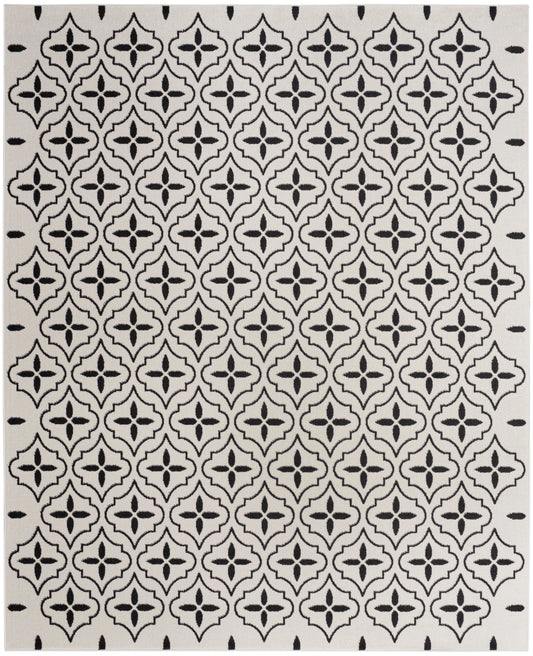 Nourison Nourison Essentials 6' x 9' Ivory Black Modern Rug