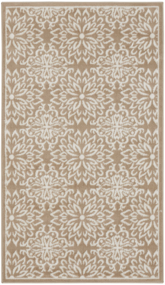 Nourison Jubilant 3' x 5' Taupe Farmhouse Indoor Rug