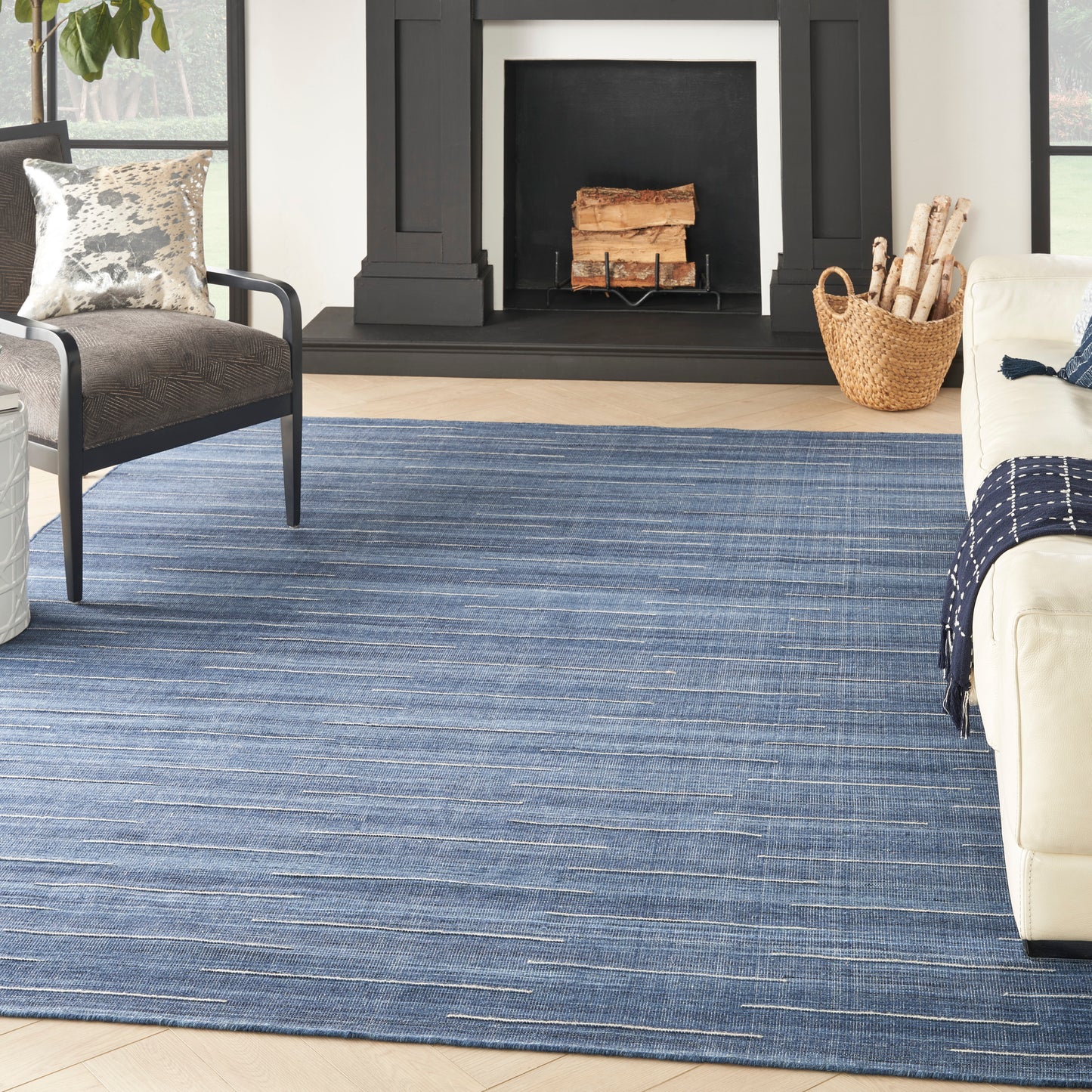 Nourison Interweave 8' x 10' Navy Modern Indoor Rug