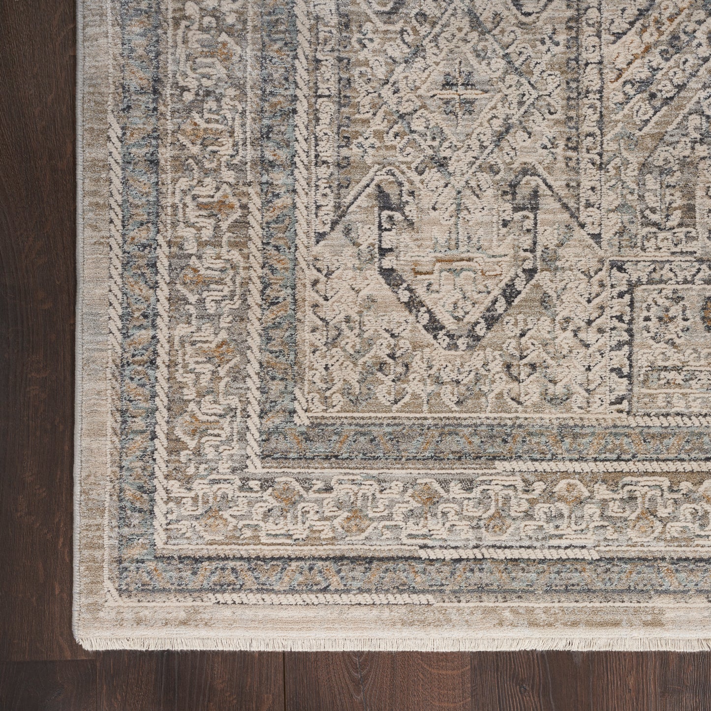 Nourison Lynx 7'10" x 10'1" Ivory/Grey/Blue Vintage Indoor Rug