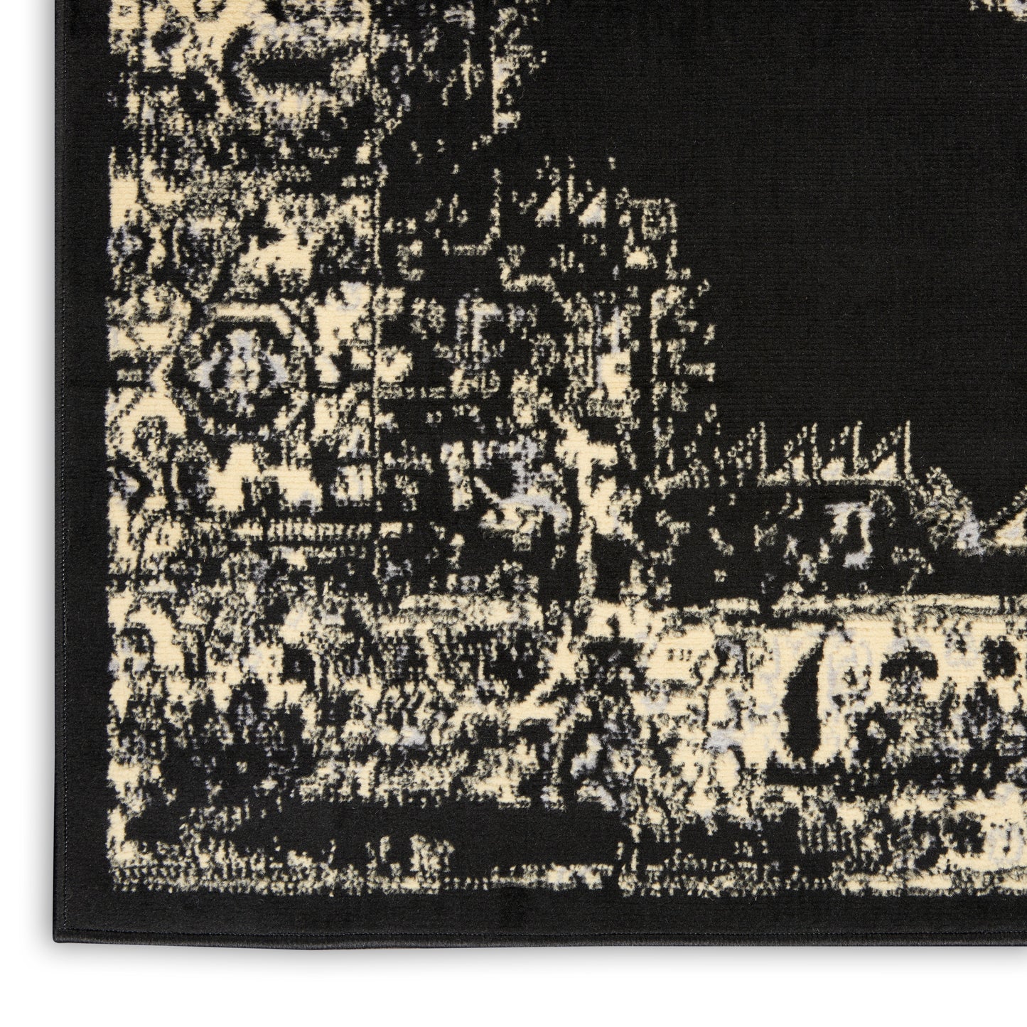 Nourison Grafix 2' x 4' Black Vintage Indoor Rug