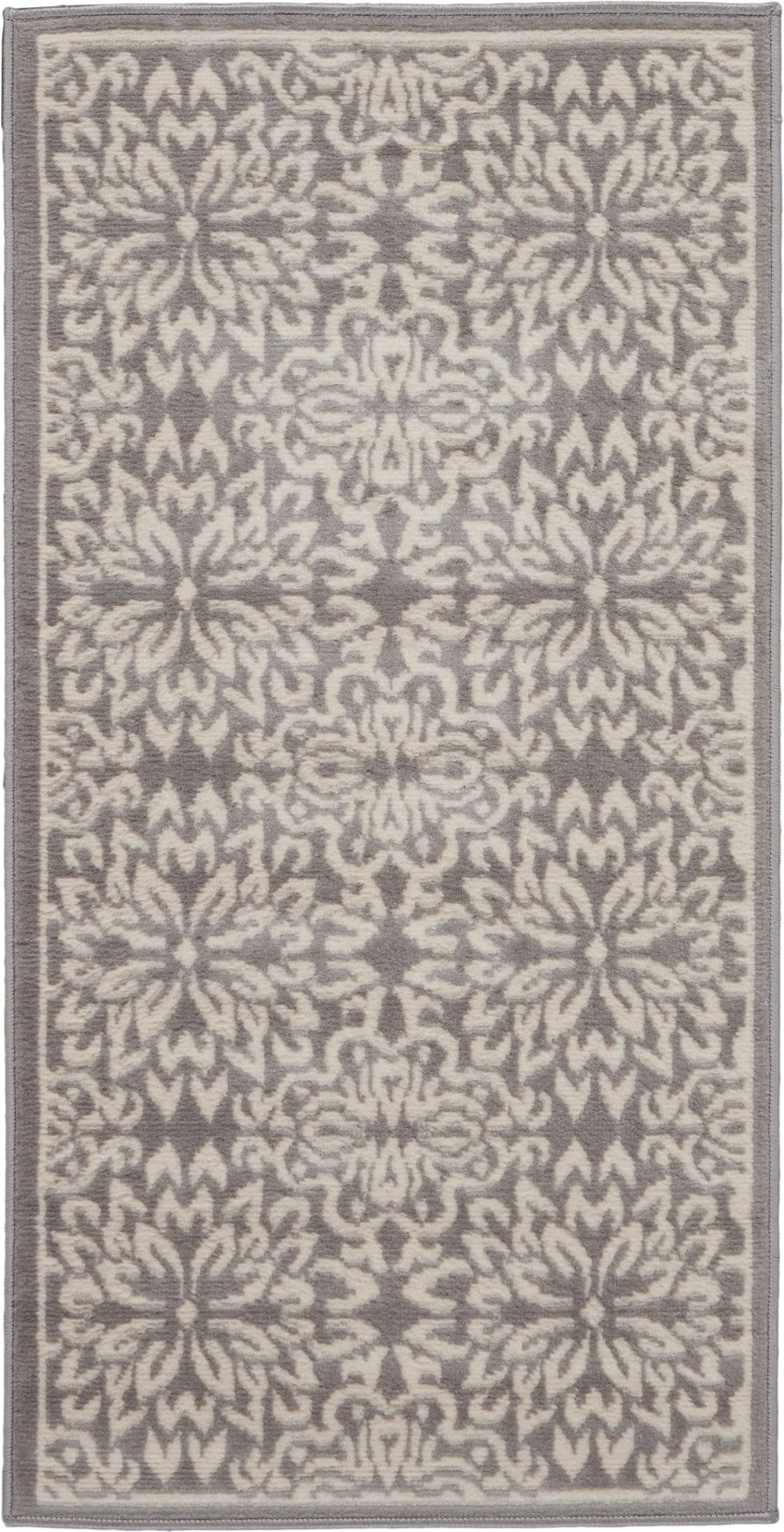 Nourison Jubilant 2' x 4' Ivory/Grey Farmhouse Indoor Rug