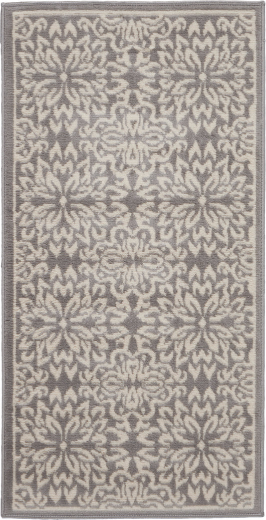 Nourison Jubilant 2' x 4' Ivory/Grey Farmhouse Indoor Rug
