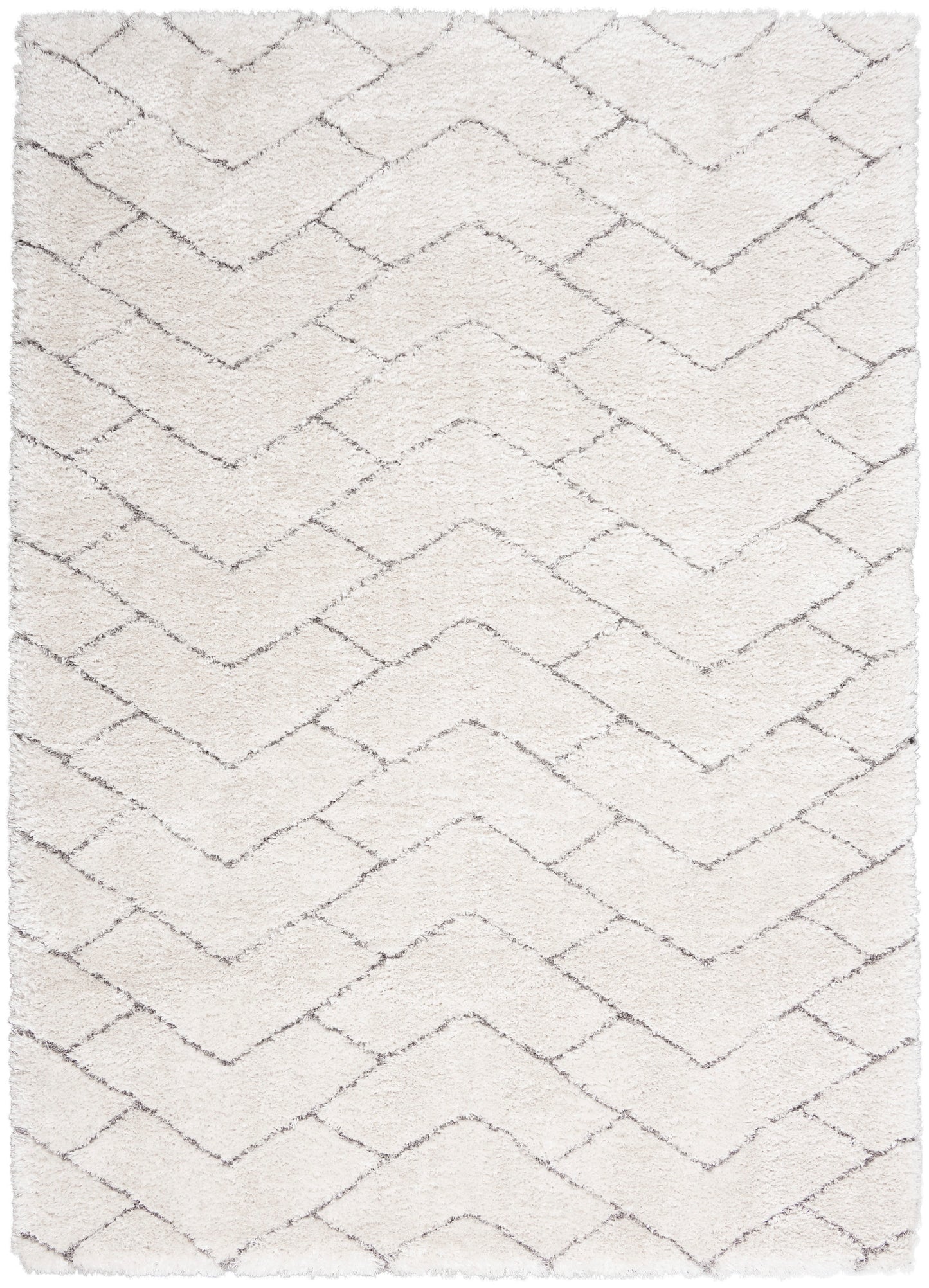Nourison Dreamy Shag 4' x 6' Ivory Grey Shag Indoor Rug