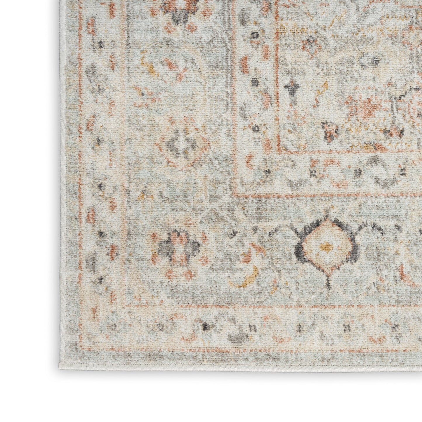 Nourison Oushak Home 4'1" x 5'11" Light Grey Vintage Indoor Rug