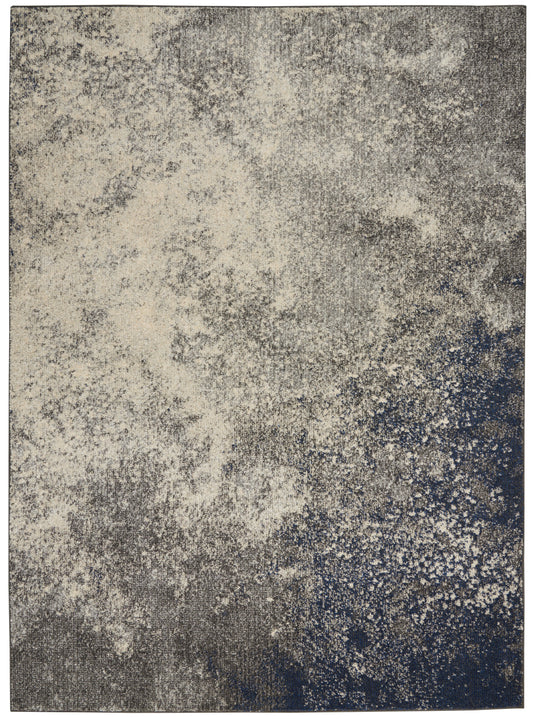 Nourison Passion 5'3" x 7'3" Charcoal Ivory Modern Indoor Rug