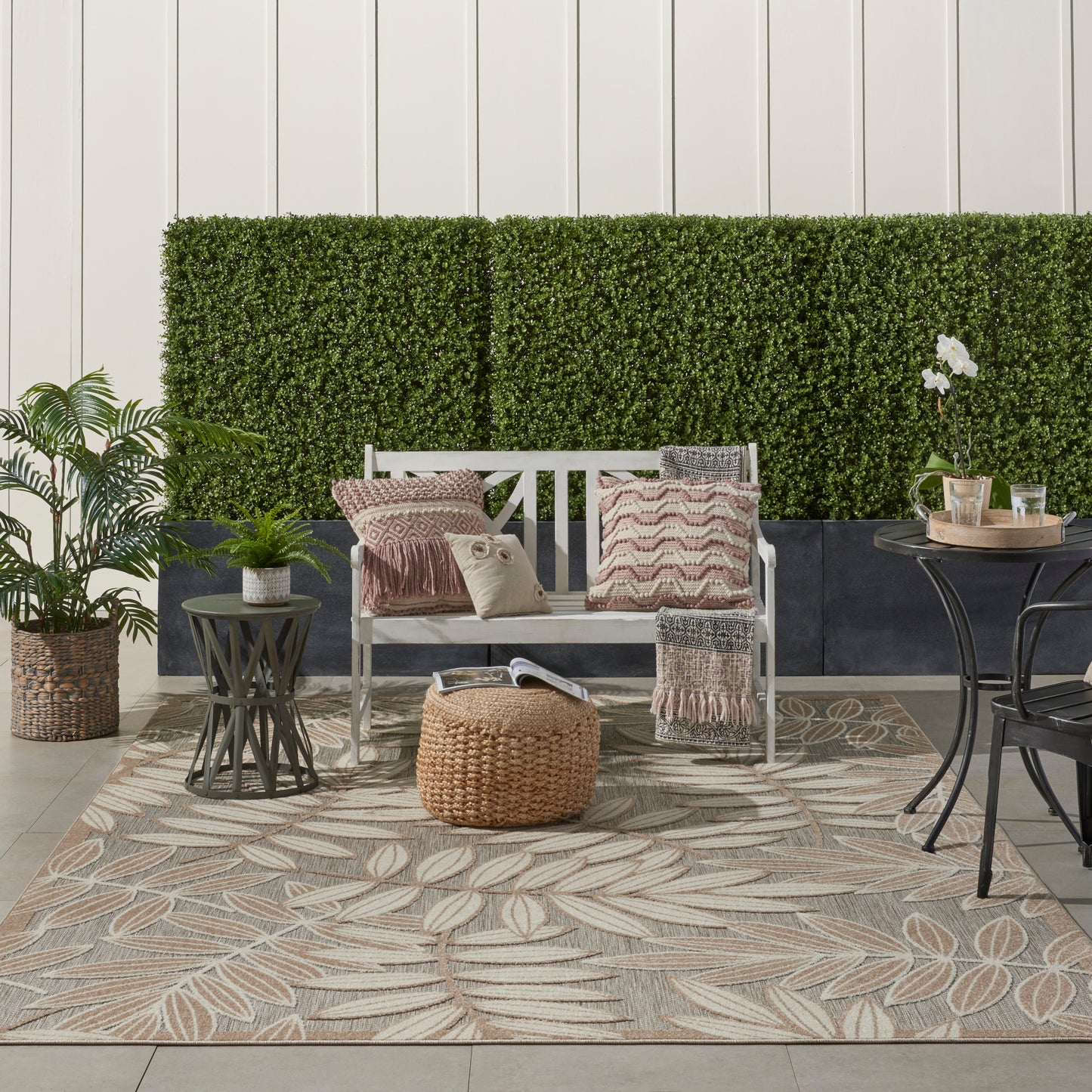 Nourison Aloha 9'6" x 13' Natural Tropical Rug